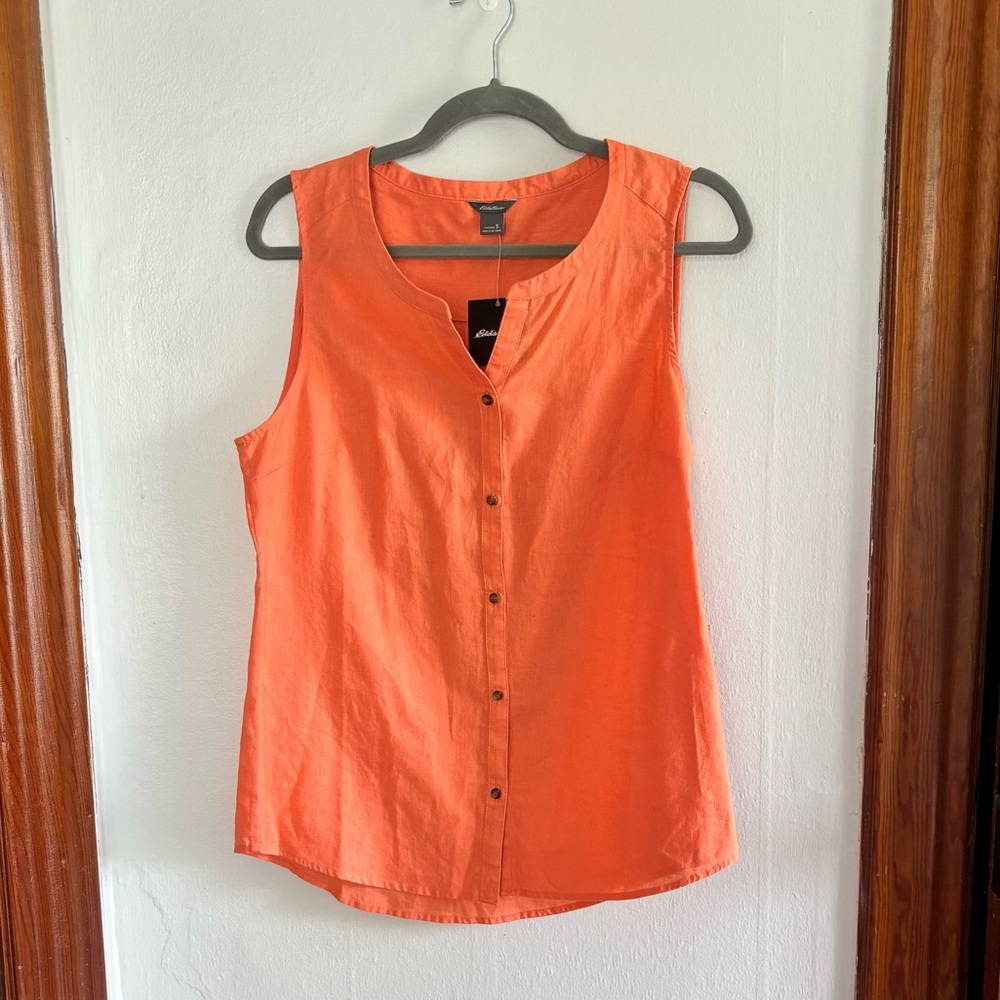 NWT Eddie Bauer linen blend summer tank top